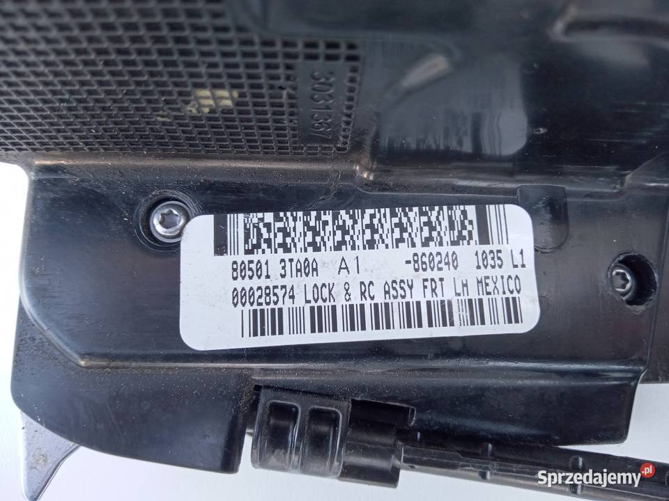 ZAMEK DRZWI LEWY PRZÓD NISSAN ALTIMA L33 wielkopolskie Nowy Tomyśl
