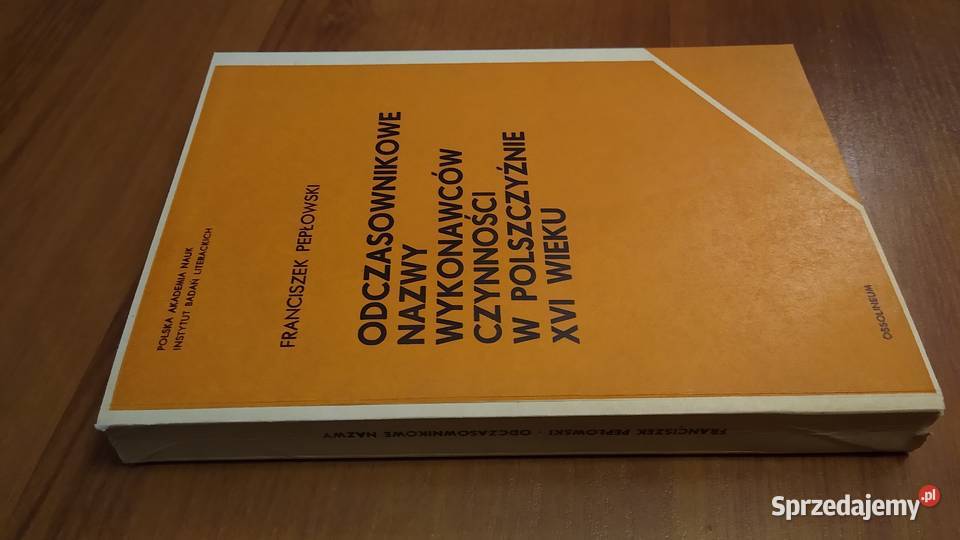 Odczasownikowe nazwy wykonawców czynności w Rok wydania 1974