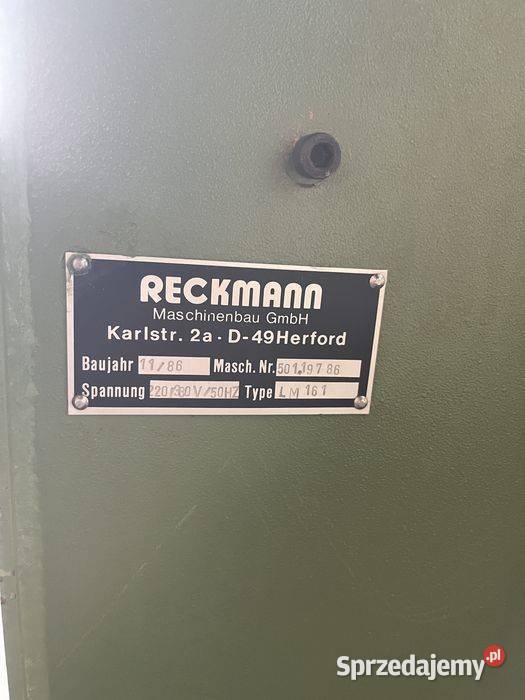 Szlifierka profilowa Reckmann LM161 Stan idealny