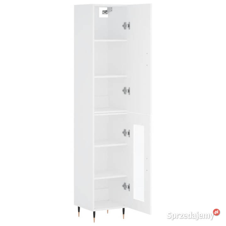 Wysoka szafka biała 345x34x180 materiał Warszawa sprzedam