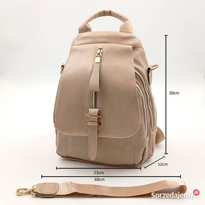 Plecak damski skórzany z klapą Mochila Bolsos Zawiercie