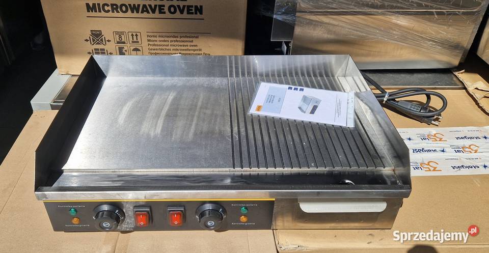 Płyta grillowa elektryczna ze stali nierdzewnej