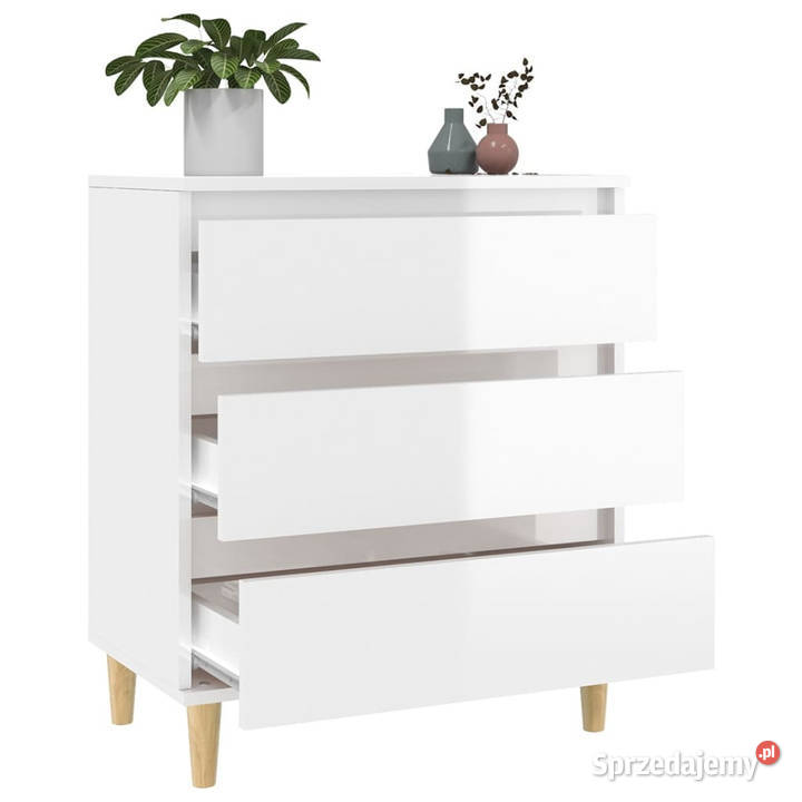 Komoda biała z połyskiem 60x35x70 materiał mazowieckie Warszawa