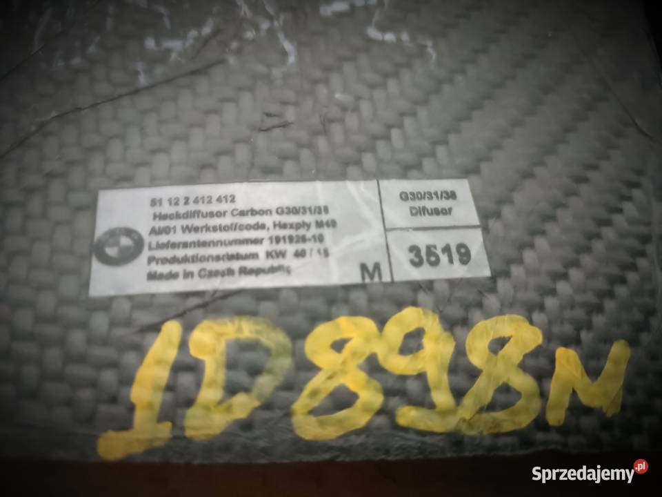 Dyfuzor Carbon do BMW 5 Seria G30 20172023 osobowe Wejherowo