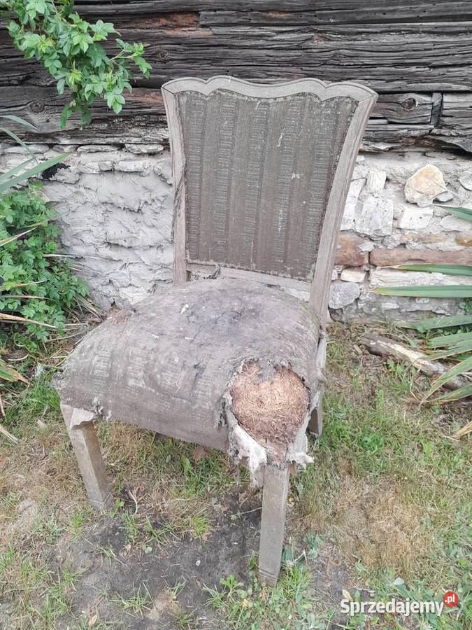 Stary zabytkowy fotel baza do renowacji zabytek Dąbrowa Górnicza