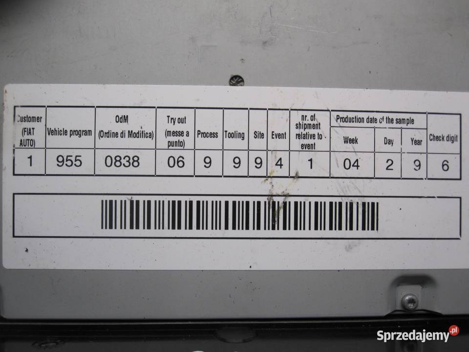 ALFA ROMEO MITO 12r radio CD 7648361316 156087 Motoryzacja Kielce