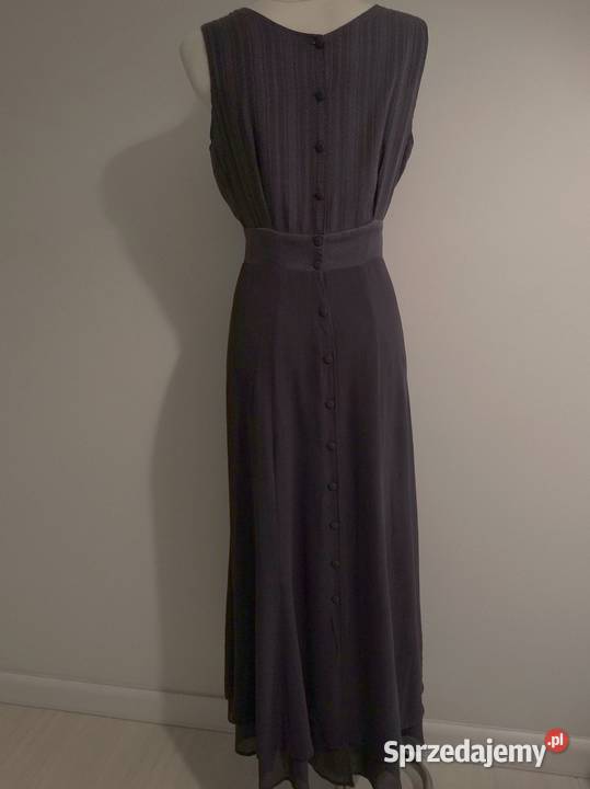 Sukienka Długa Jedwabna 100 Naturalny Jedwab