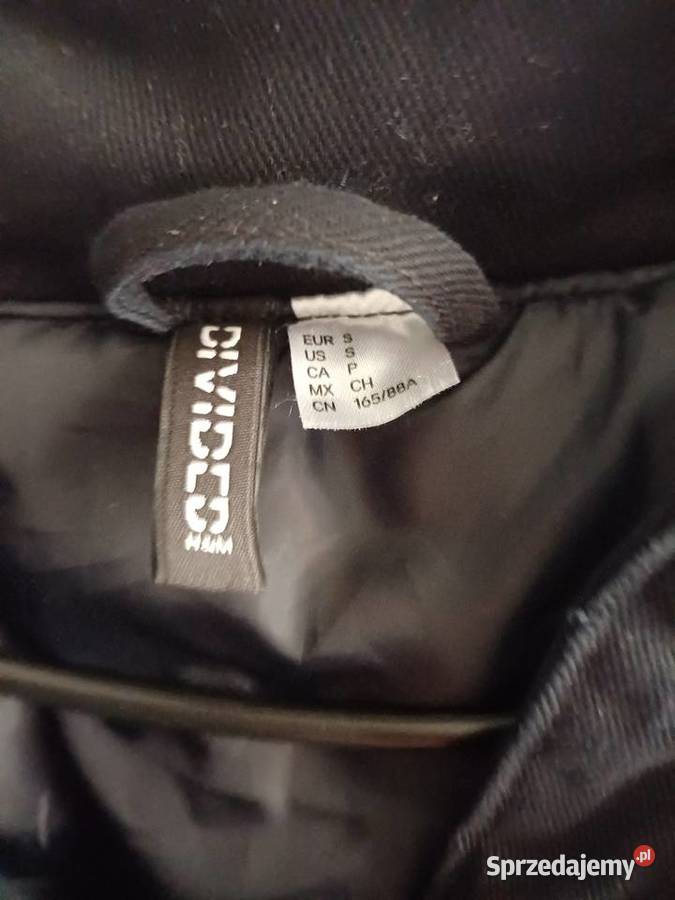 Piękna ciepła czarna kurtka damska marki HM Pilotka  Kraków