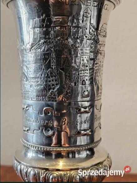 Kielich srebrny Bruckmann Shne Heilbronn Nrnberg Zgorzelec