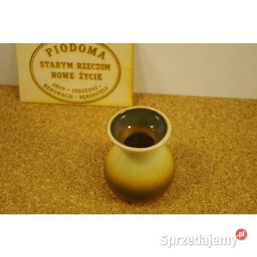 Wazonik ceramiczny vintage szkliwo gradientowe
