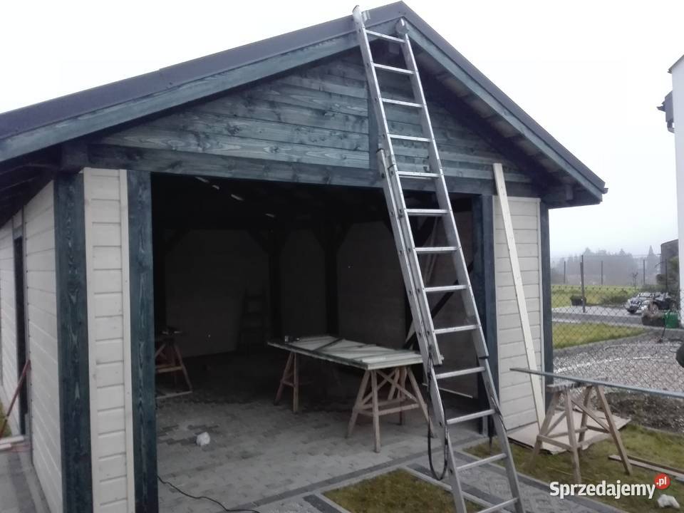 Wiata garazowa z pełna zabudową Konin