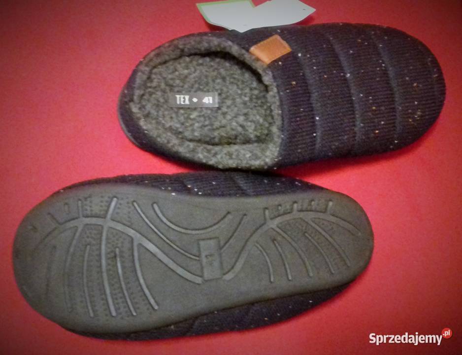 Kapcie granatowe ciepłe futerko 41 mazowieckie Warszawa sprzedam