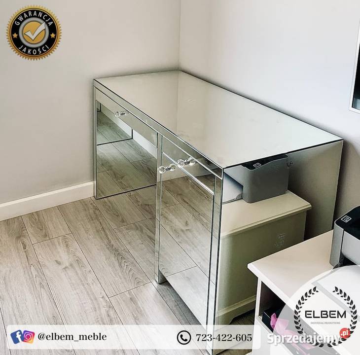 Lustrzane biurko Glamour 45cm Kielce