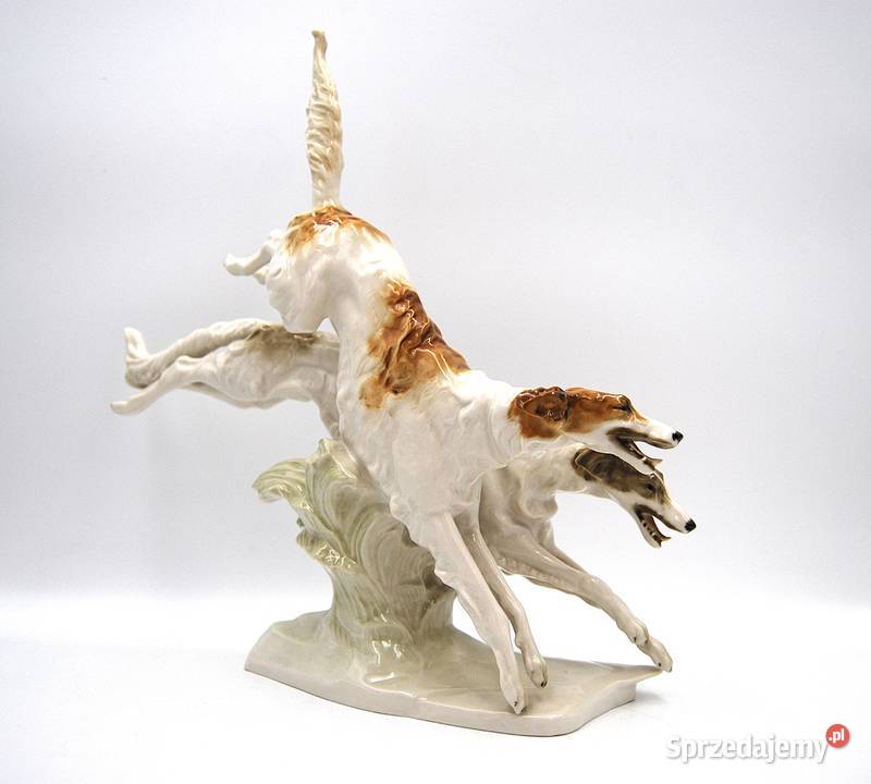Porcelana Hutschenreuther figura Pędzące charty wielkopolskie Poznań sprzedam