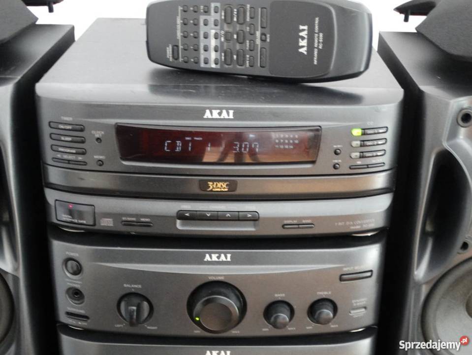 Wieża Akai AX590 kol i pil mocna WYSYŁKA podkarpackie Jasło