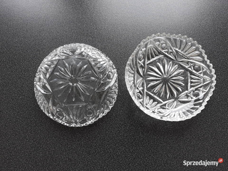 przepiękny kryształ kryształowe talerzyki
