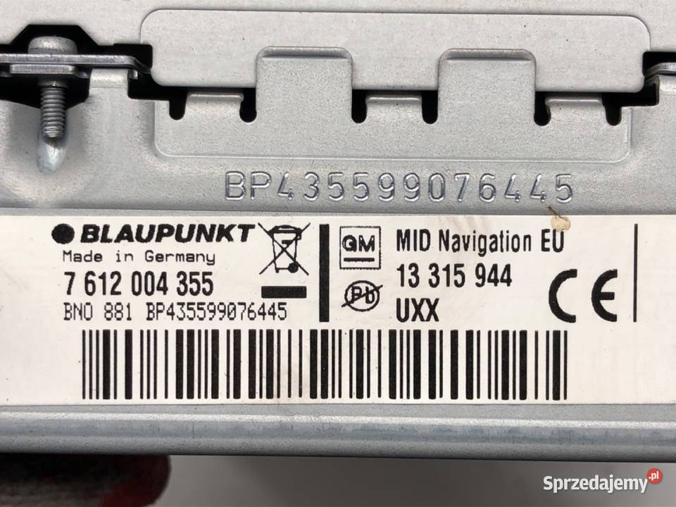 RADIO OPEL INSIGNIA A 13315944 0817 ODTWARZACZ