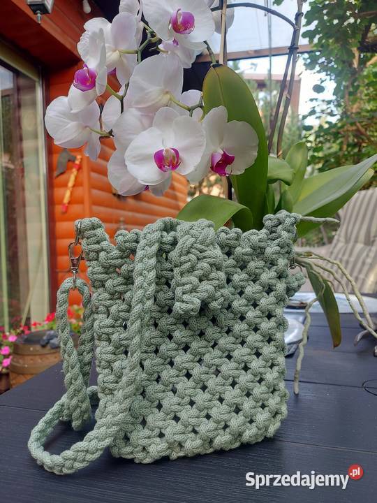 Torebka handmade w kolorze jasnej oliwki Białystok