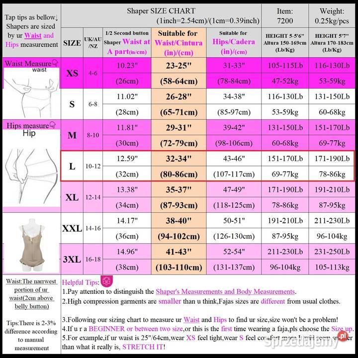 Body modelujące Shaper Bielizna Gorset r L Rozmiar 40(L) Zamość sprzedam