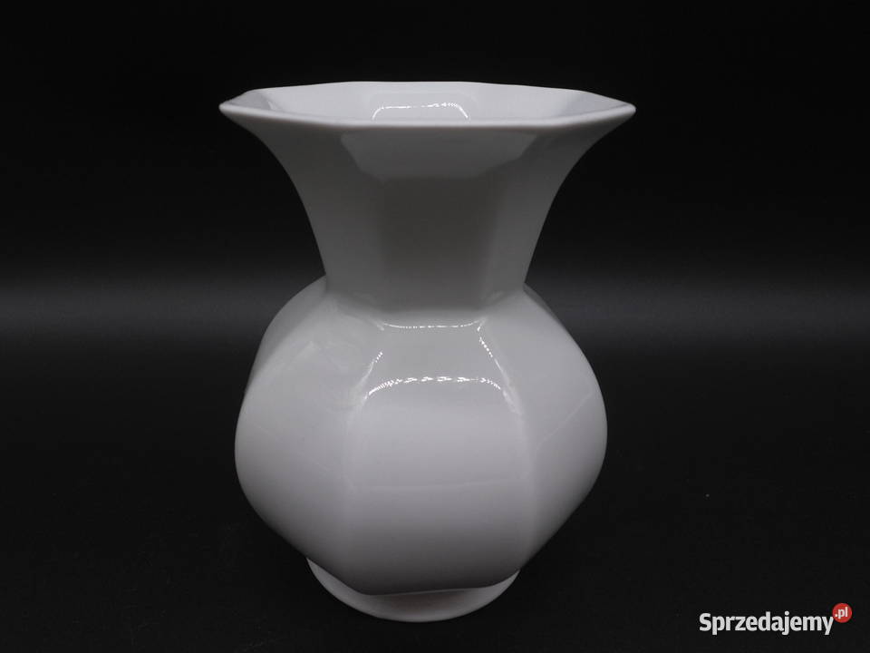Wazon z Białej Porcelany Styl Barokowy Porcelana i szkło Raszków