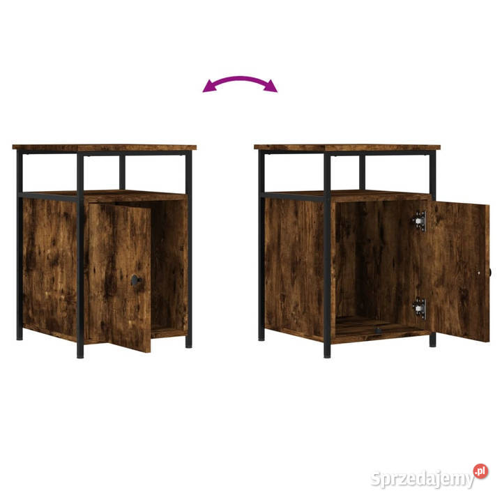 Szafki nocne 2 przydymiony dąb 40x42x60 WM826038 Warszawa
