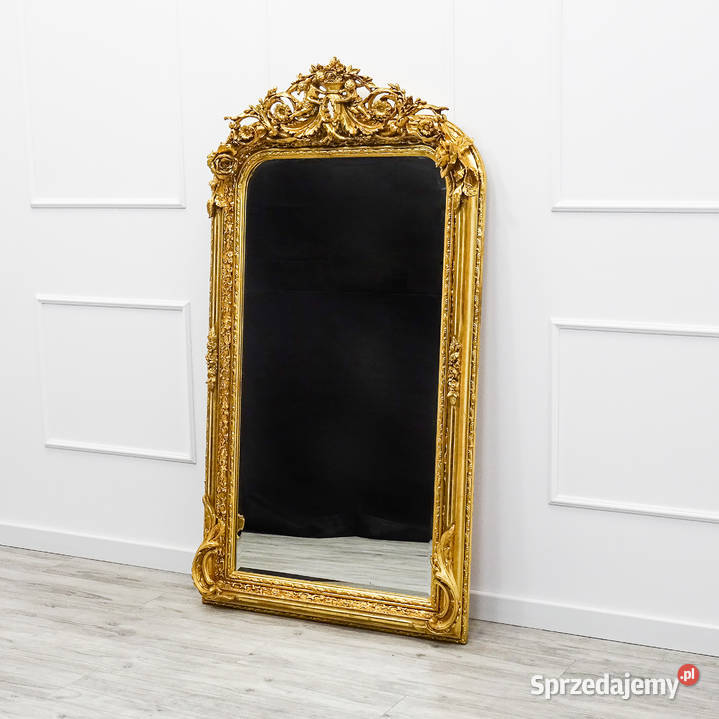 DEKORACYJNE LUSTRO w ZŁOTEJ ramie DEKOR LUSTRO Lustra