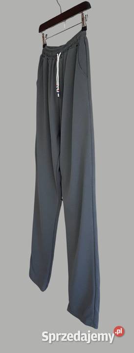 Damskie proste dresowe spodnie z wysokim stanem Chrzanów