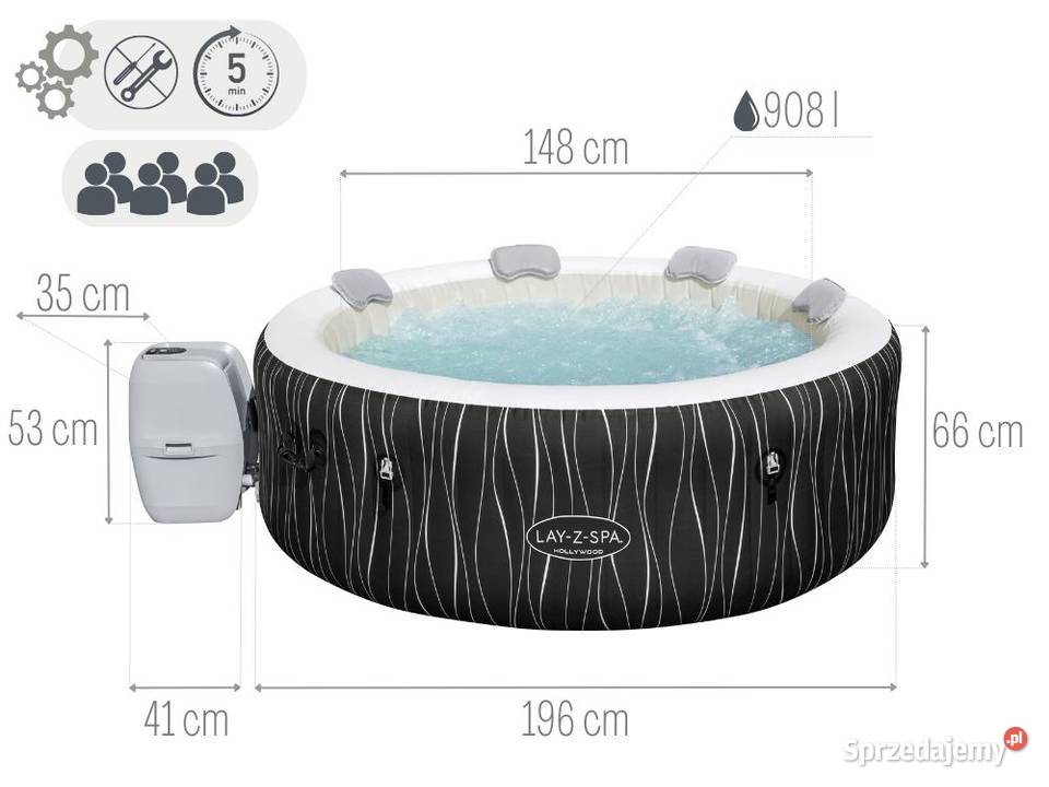 Spa ogrodowe LayZSpa HOLLYWOOD AirJet Zawiercie sprzedam
