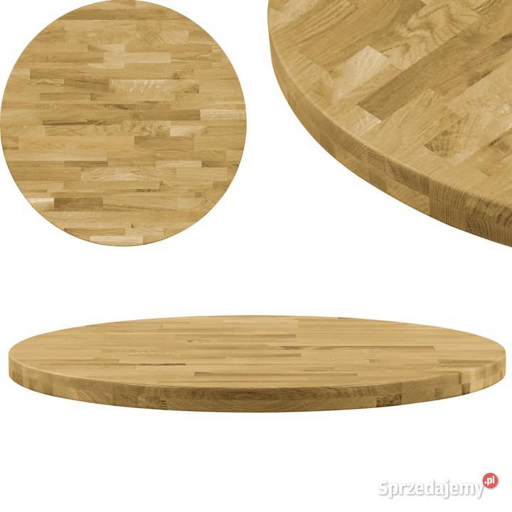 vidaXL Okrągły blat do stolika z litego drewna 245993