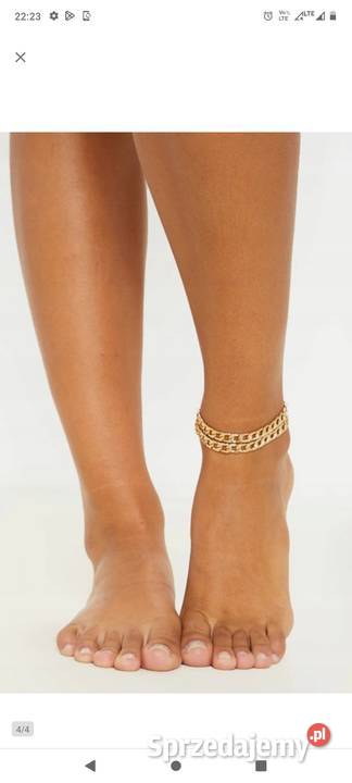 Wytworna podwójna bransoletka na nogę z Londynu Dla kobiet Galanteria i dodatki Kraków