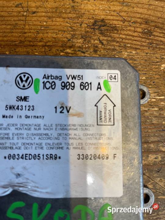 Sensor Airbag Skoda Fabia I 1C0909601A wielkopolskie Margonin