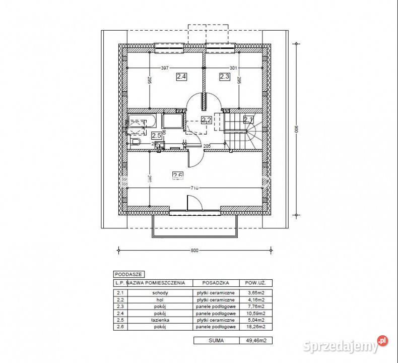 Dom wolnostojący sprzedam 10424m2 Rączna