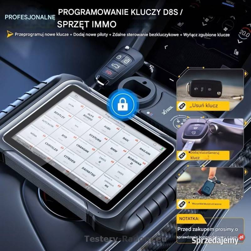 XTOOL D8S ECU Kodowanie Can FD DOIP Funkcje Radom