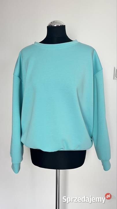 Bluza damska masełko wiskoza bawełna Turkusowa