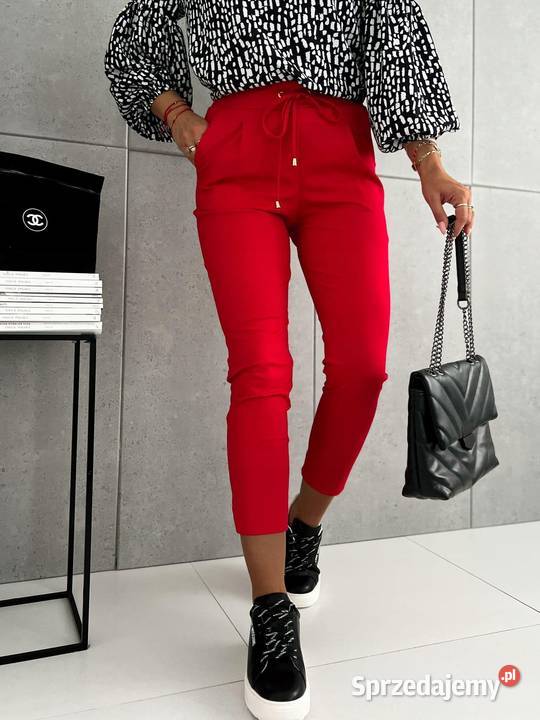 Spodnie Novum cygaretki czerwone rozmiar 36 czerwony Wieluń