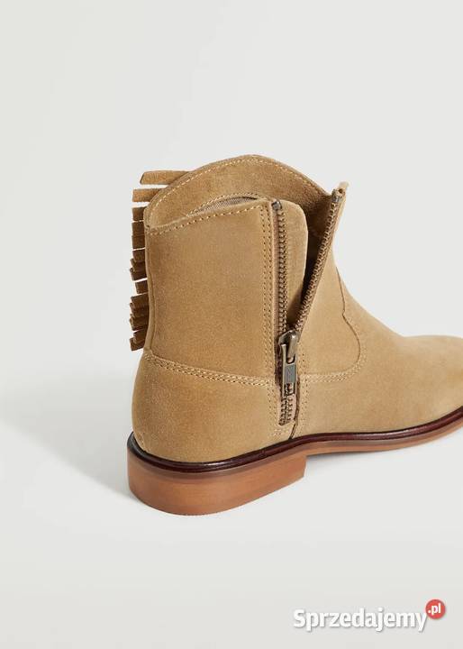 REZERWACJA Mango Kids 39 Skórzane botki z mazowieckie Warszawa