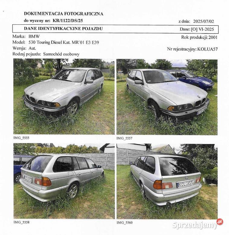 Syndyk sprzeda samochód osobowy BMW 530 Syndyk sprzeda Kraków