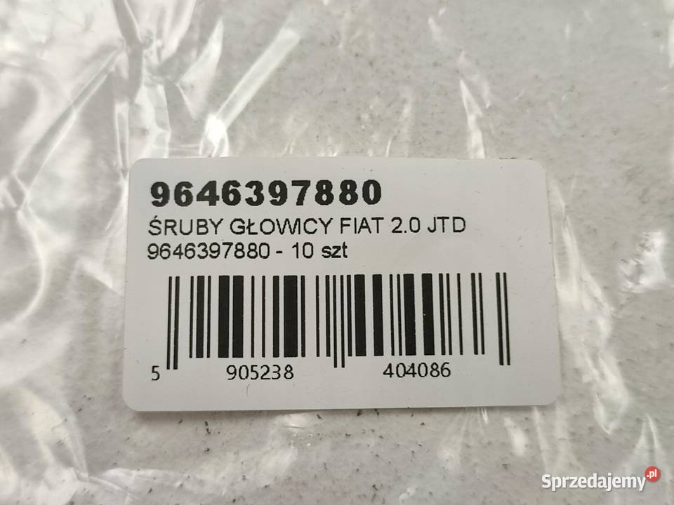 KOMPLET ŚRUB GŁOWICY 10 FIAT SCUDO 20 JTD osobowe Poduszki powietrzne Wyposażenie wnętrza
