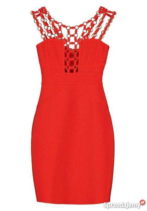 Missguided Ring Detail Bandage Dress czerwona Spódnice i sukienki lubelskie Zamość