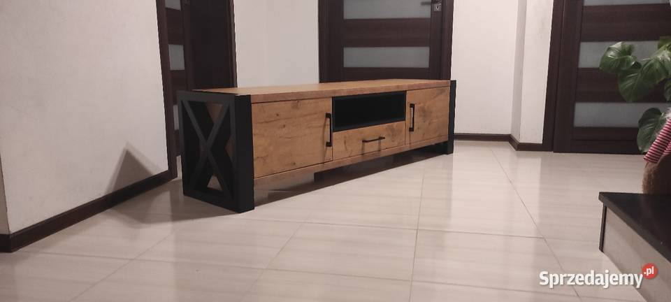 Szafka RTV krzyżak 180 dąb craft złoty dąb