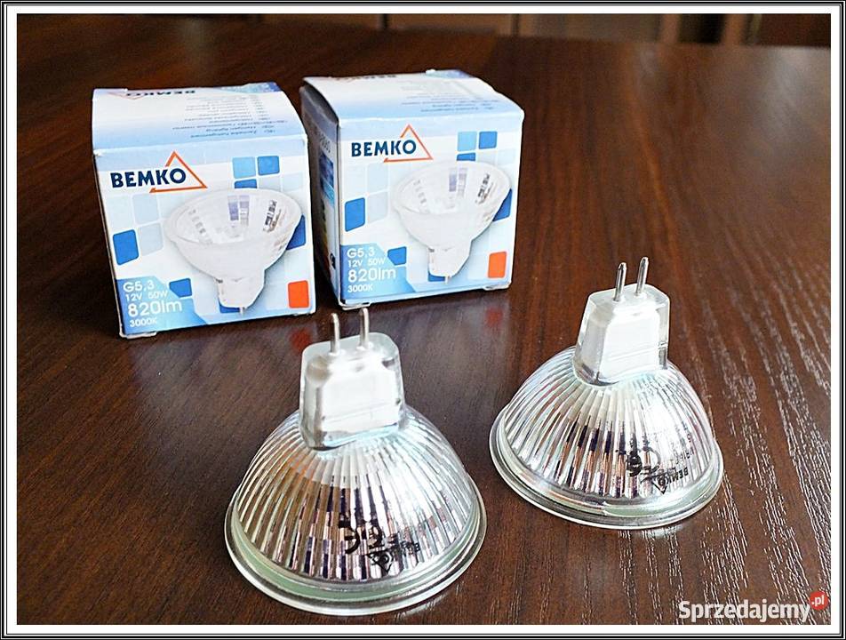 Żarówka halogenowa MR16 12V 50W 60stopni BEMKO Wyposażenie wnętrz Żary