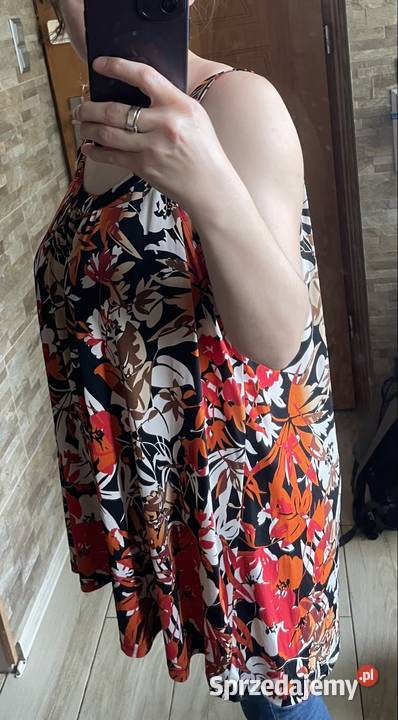 Top kwiatowy damski na ramiączkach Kłodawa