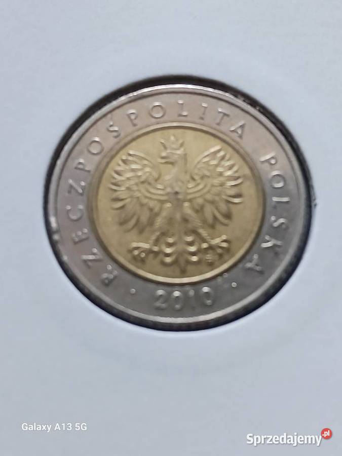 5 Złotych 2010 r DESTRUKTnapis dotyka rdzenia Konin sprzedam