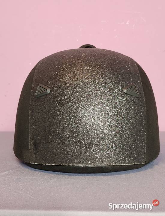 Kask jeździecki z brokatem rozmiar 57 czarny