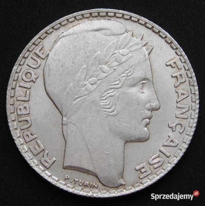 Francja 10 franków 1933 srebro Łódź