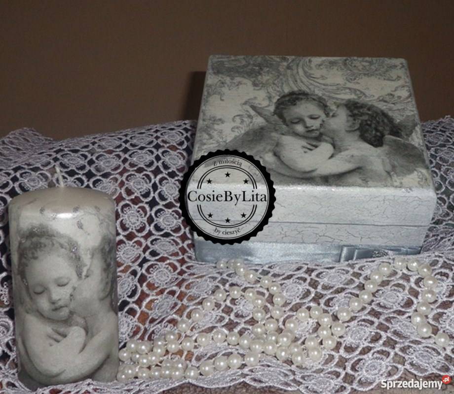 Pudełko decoupage prezenty ozdoby świąteczne inny kolor Krajno-Parcele