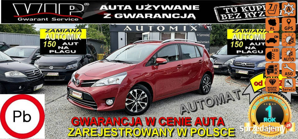 Toyota Verso Salon Automat7OSPiękny Perłowy 223000km Świdnica sprzedam