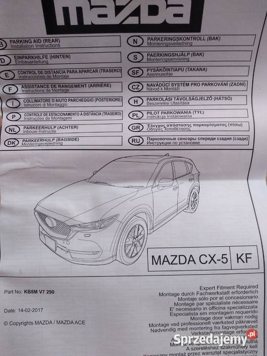 Czujniki parkowania Mzada CX5 KF 2021 Lublin sprzedam