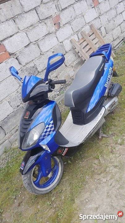 Niebieski skuter kingway barracuda 2008 Nowy Rok produkcji 2008 Grybów