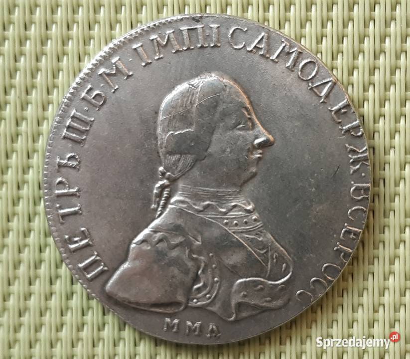 MonetaNumizmatKopia RUBEL 1762 r PIOTR III 30 Kolekcje Pruszków